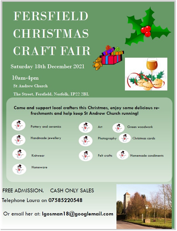 Fersfield Christmas Craft Fair Products Poster